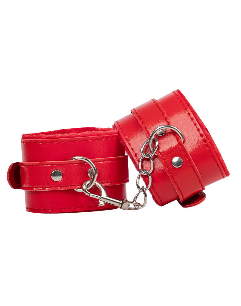 TieMeUp - Handboeien van zacht bont - Rood