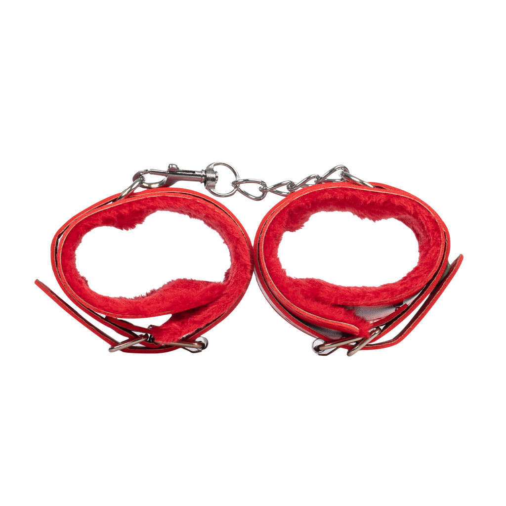 TieMeUp - Handboeien van zacht bont - Rood