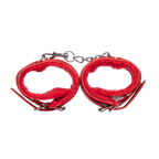 TieMeUp - Handboeien van zacht bont - Rood