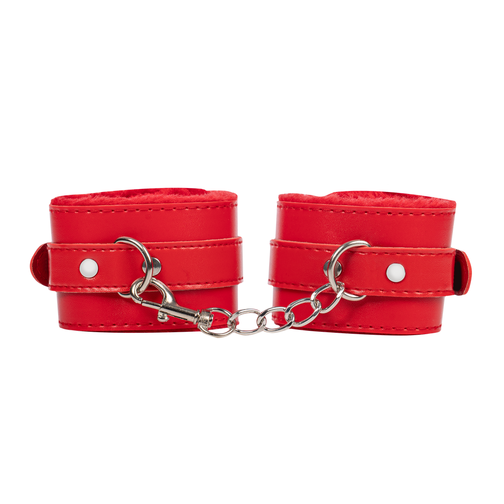TieMeUp - Handboeien van zacht bont - Rood