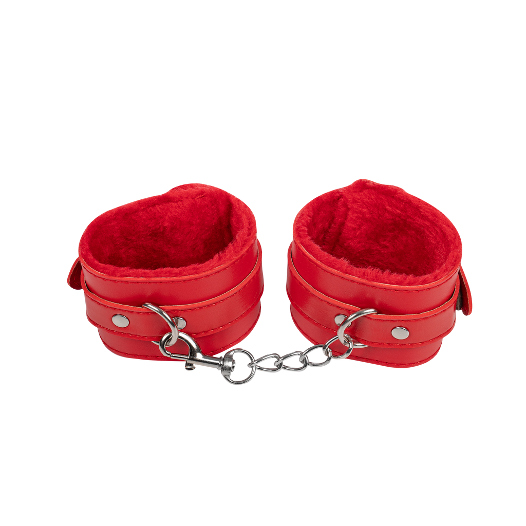 TieMeUp - Handboeien van zacht bont - Rood