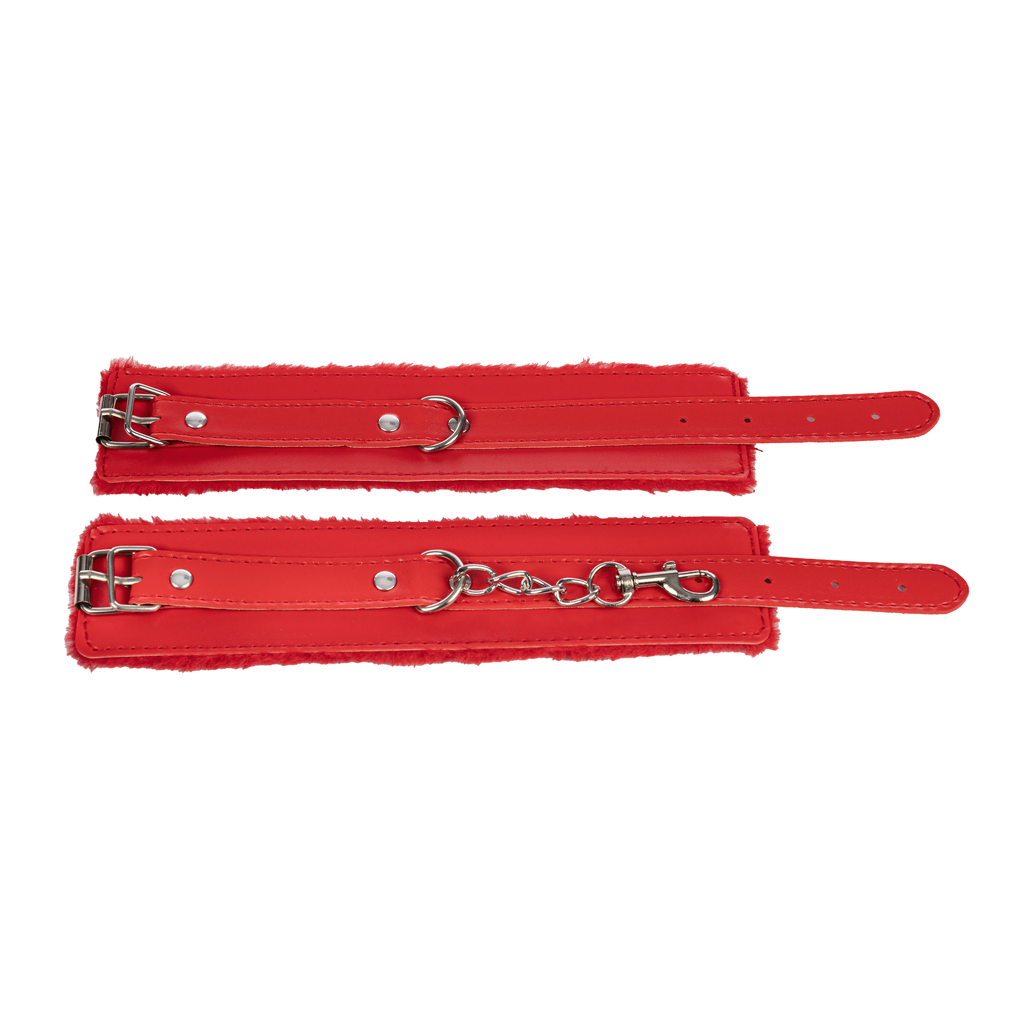 TieMeUp - Handboeien van zacht bont - Rood