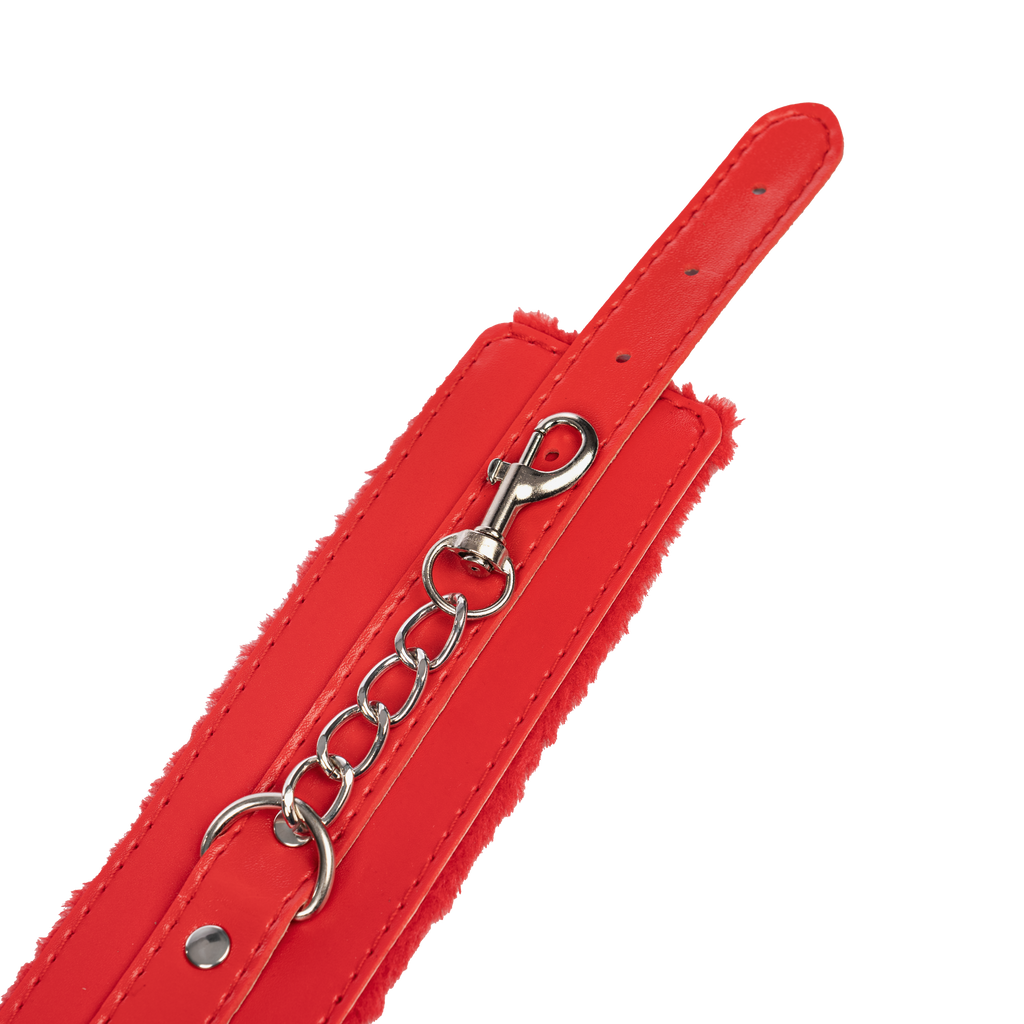 TieMeUp - Handboeien van zacht bont - Rood