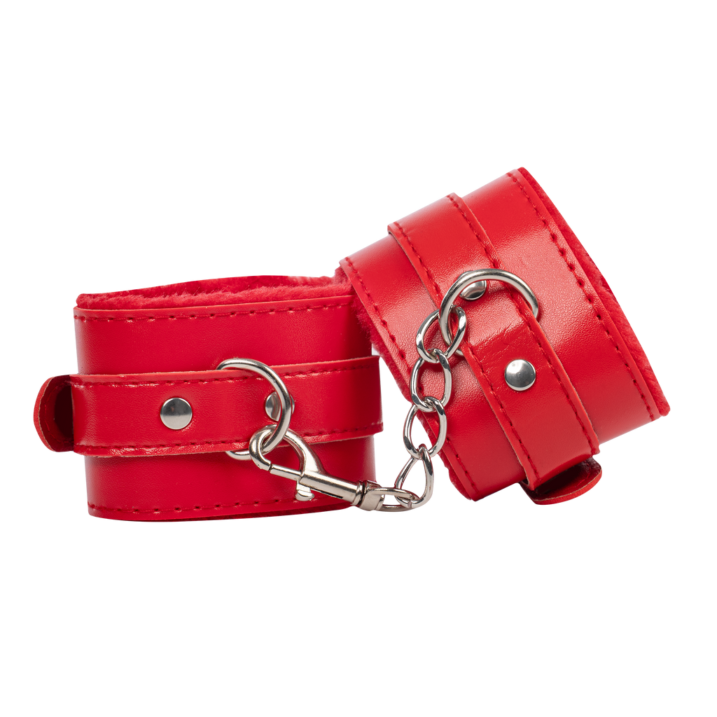 TieMeUp - Handboeien van zacht bont - Rood