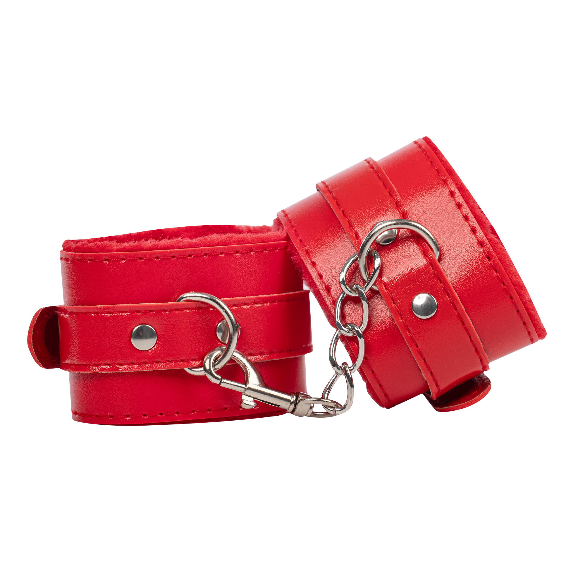 TieMeUp - Handboeien van zacht bont - Rood