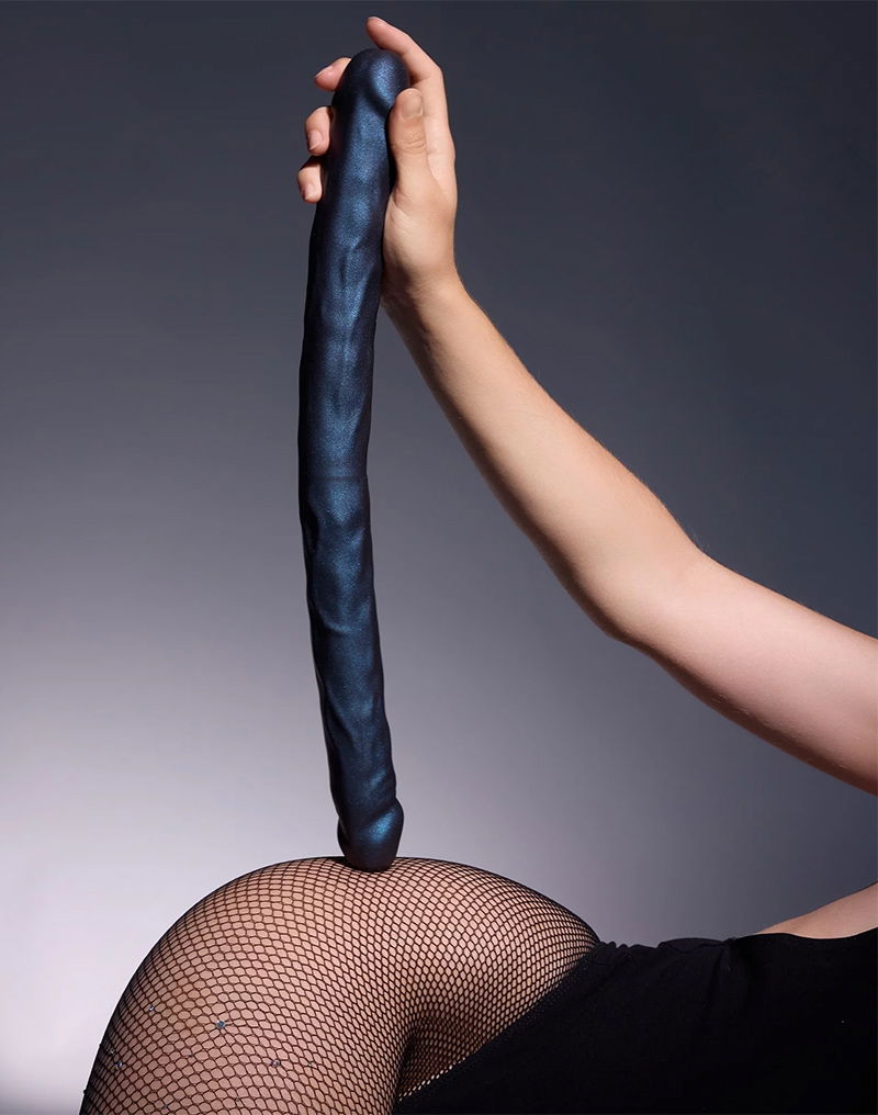 Strap-On-Me - Double Dong Realistische Dildo - Paars Metallic