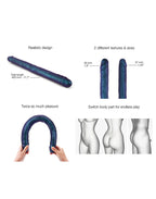 Strap-On-Me - Double Dong Realistische Dildo - Paars Metallic