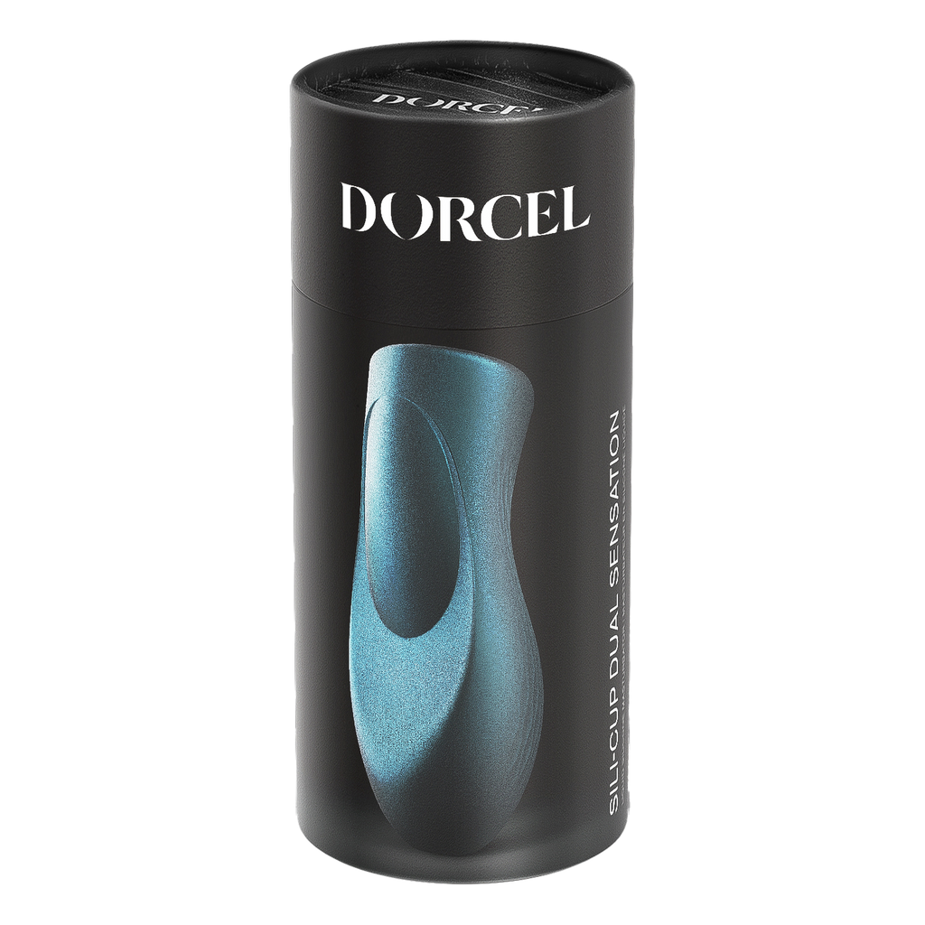 Dorcel - Sili-Cup - Dual Sensation Masturbator - Blauw Metallic