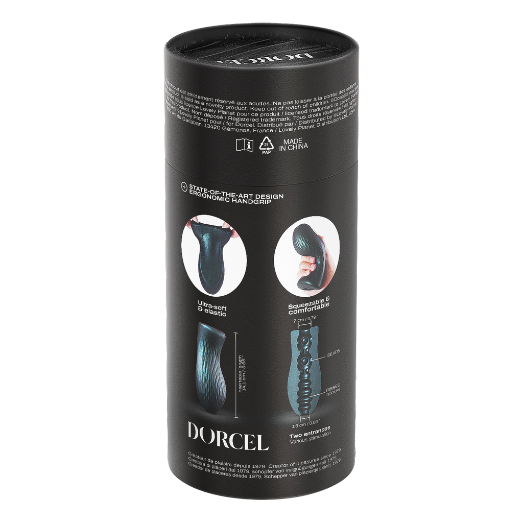 Dorcel - Sili-Cup - Dual Sensation Masturbator - Blauw Metallic