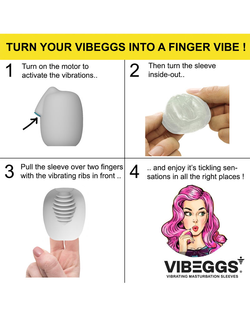 VIBEGGS - Blow Misty - Vibrerende Masturbatie Sleeve - Wit