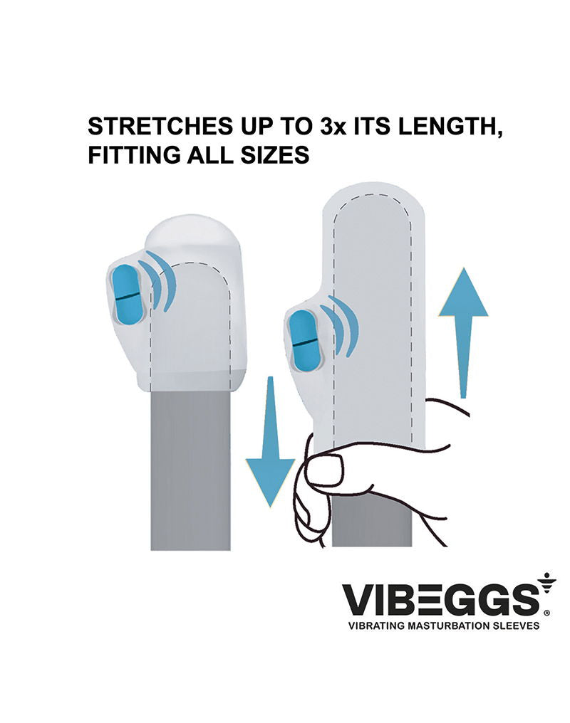VIBEGGS - Ribs Delight - Vibrerende Masturbatie Sleeve - Wit