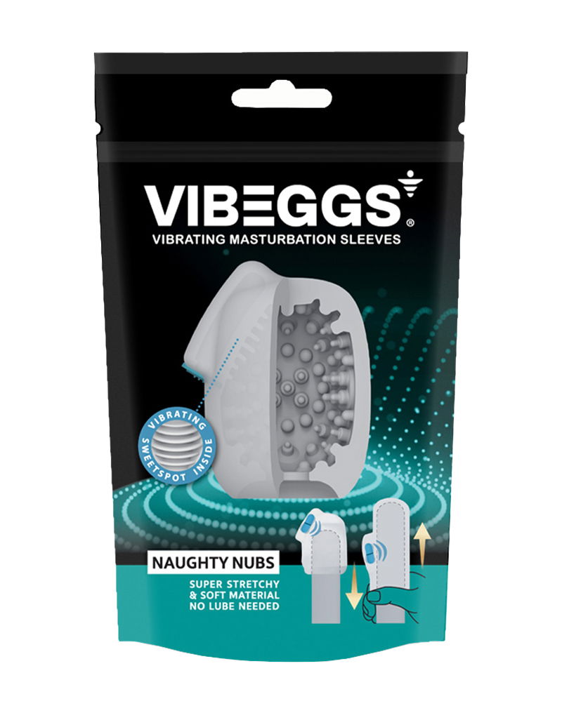 VIBEGGS - Naughty Nubs - Vibrerende Masturbatie Sleeve - Wit