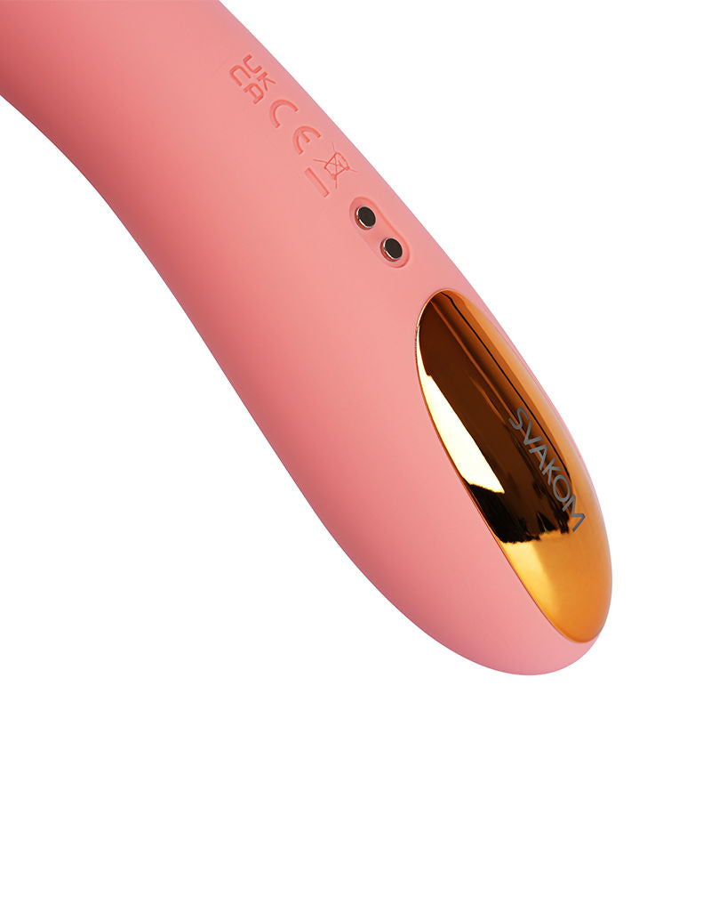 SVAKOM - Ava Neo - Thrusting Vibrator - Peach Pink