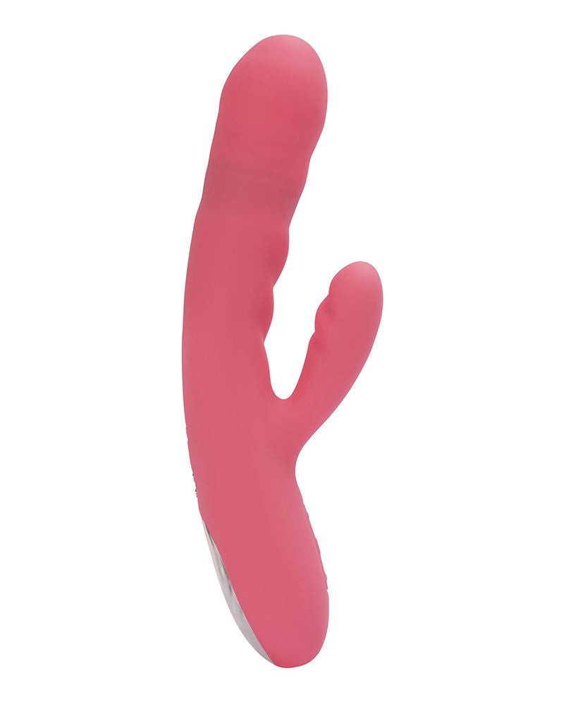 SVAKOM - Avery - Thrusting Rabbit Vibrator - Strawberry Pink