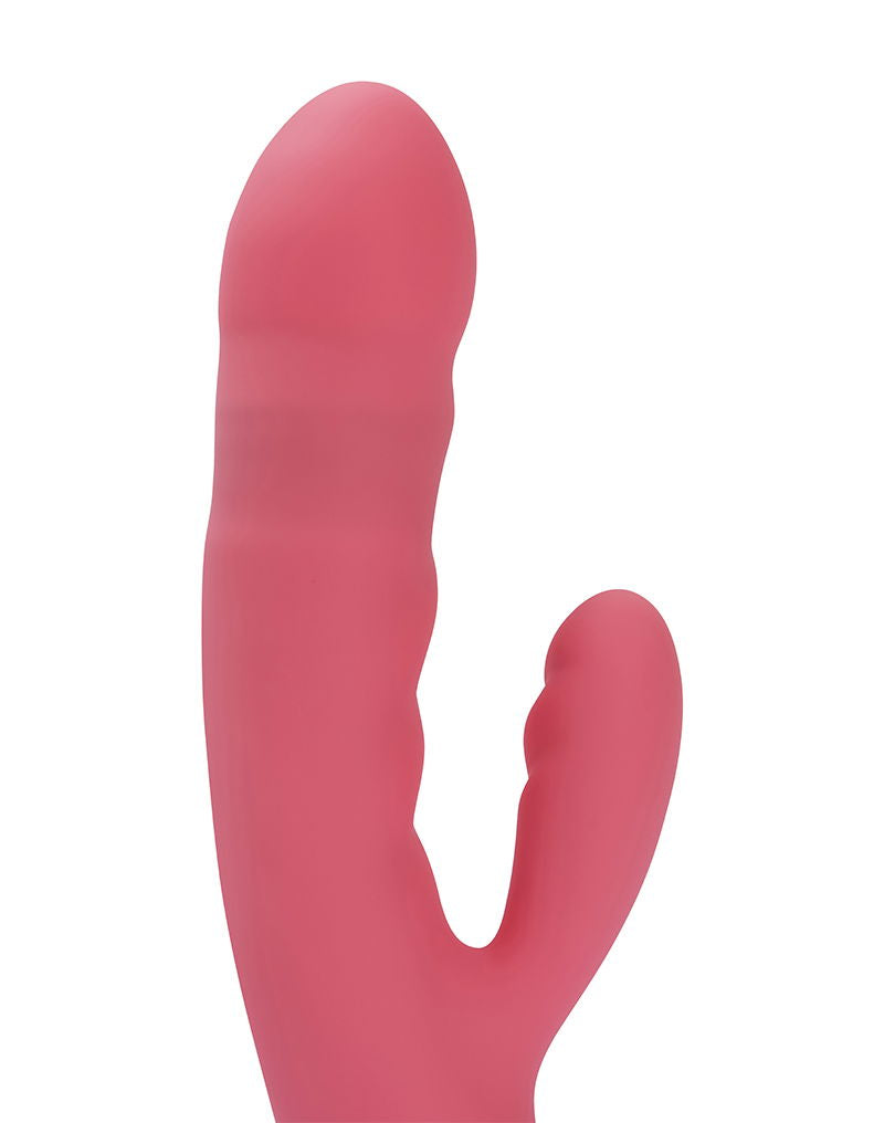 SVAKOM - Avery - Thrusting Rabbit Vibrator - Strawberry Pink