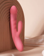 SVAKOM - Avery - Thrusting Rabbit Vibrator - Strawberry Pink