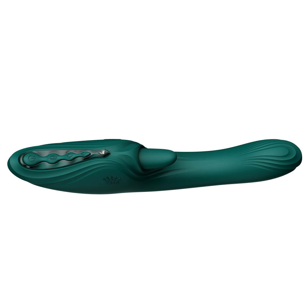 ZALO - Ares - G-Spot Rabbit Vibrator App-Controlled - Turquoise Groen