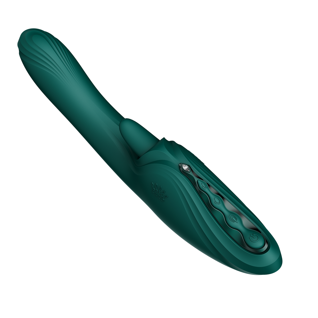 ZALO - Ares - G-Spot Rabbit Vibrator App-Controlled - Turquoise Groen