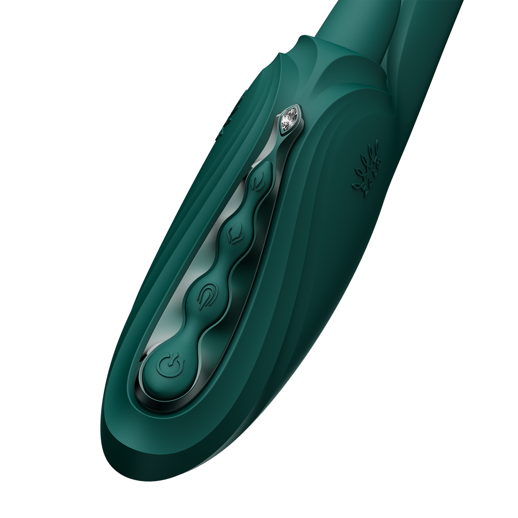 ZALO - Ares - G-Spot Rabbit Vibrator App-Controlled - Turquoise Groen