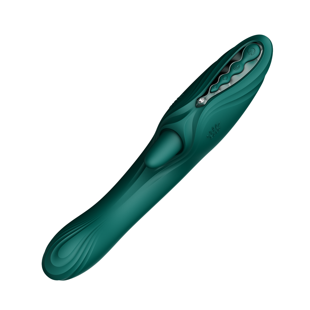 ZALO - Ares - G-Spot Rabbit Vibrator App-Controlled - Turquoise Groen