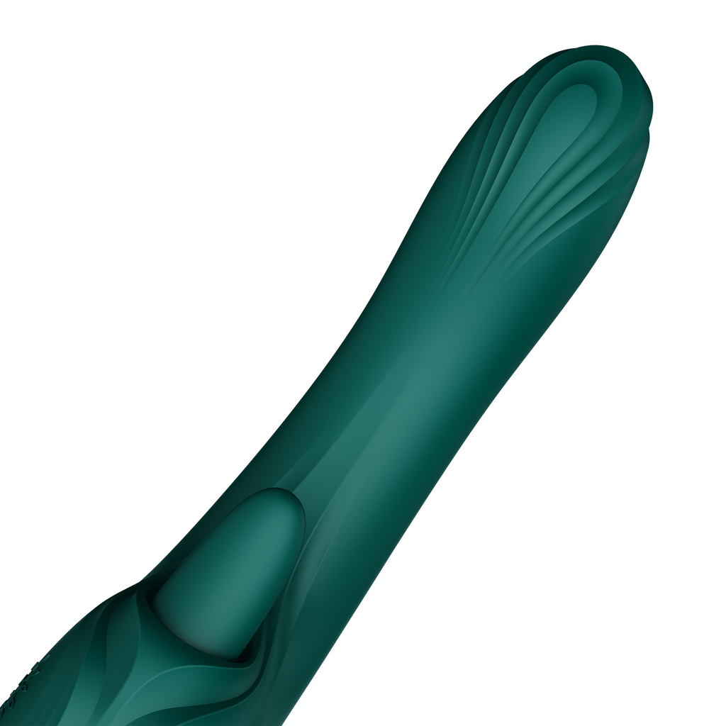 ZALO - Ares - G-Spot Rabbit Vibrator App-Controlled - Turquoise Groen