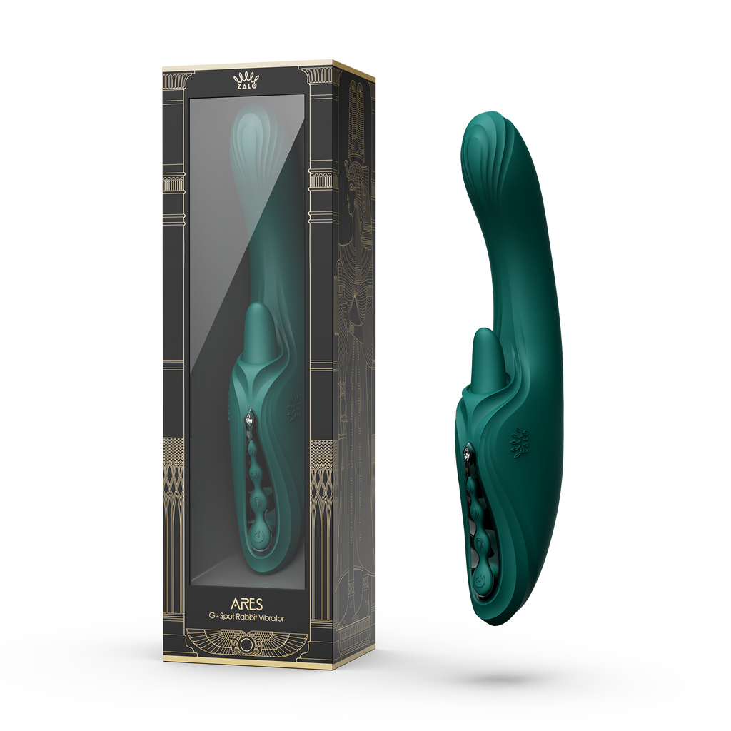 ZALO - Ares - G-Spot Rabbit Vibrator App-Controlled - Turquoise Groen