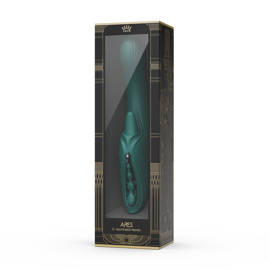 ZALO - Ares - G-Spot Rabbit Vibrator App-Controlled - Turquoise Groen