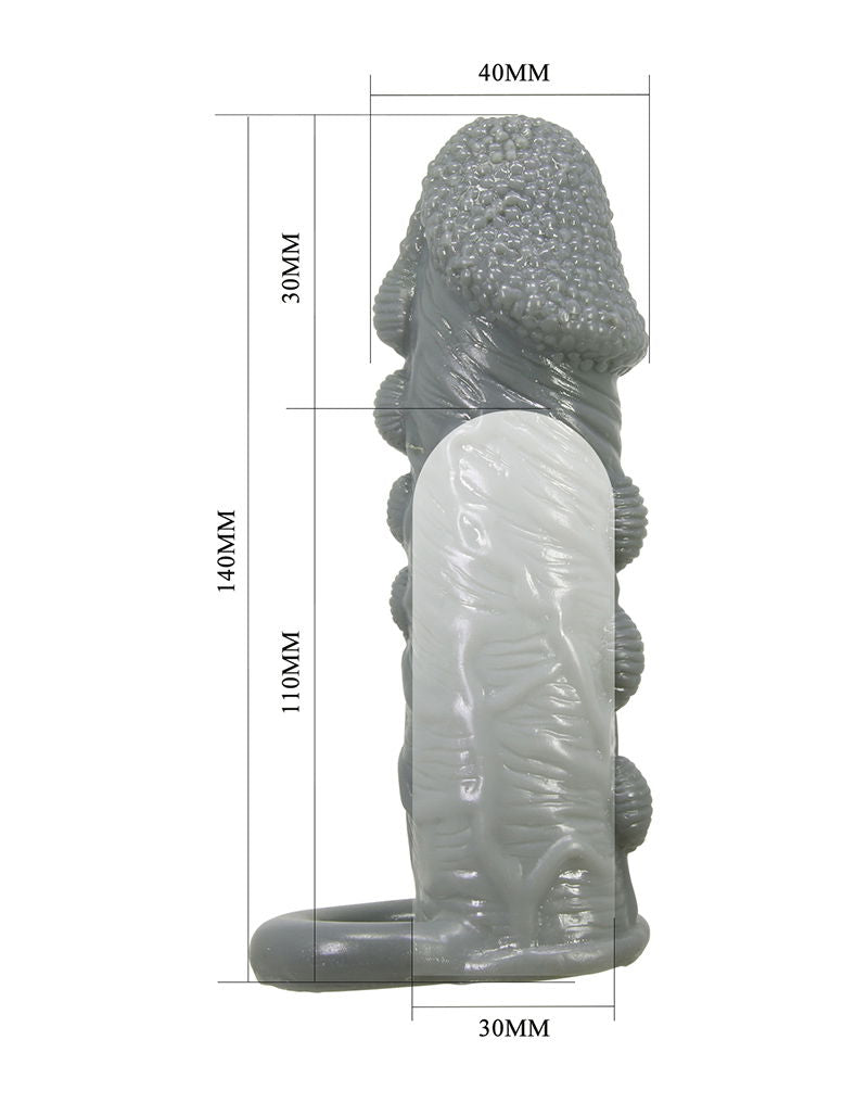 Pretty Love - Faylen - Realistische Penis Sleeve - Donkergrijs