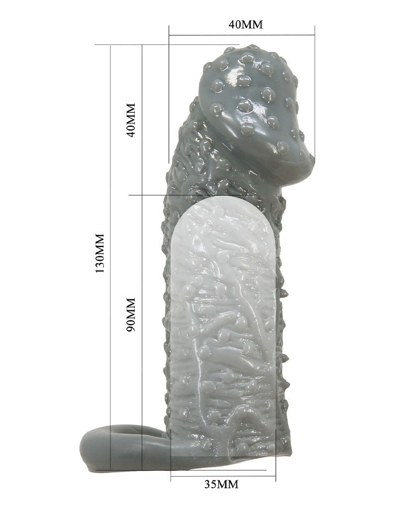 Pretty Love - Fogg - Realistische Penis Sleeve - Donkergrijs