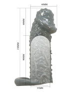 Pretty Love - Fogg - Realistische Penis Sleeve - Donkergrijs