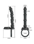 Pretty Love - Dillion - Cockring Anaal Kralen - Zwart