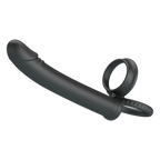 Pretty Love - Moses - Cock en Ball Ring Dildo - Zwart