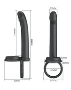 Pretty Love - Moses - Cock en Ball Ring Dildo - Zwart