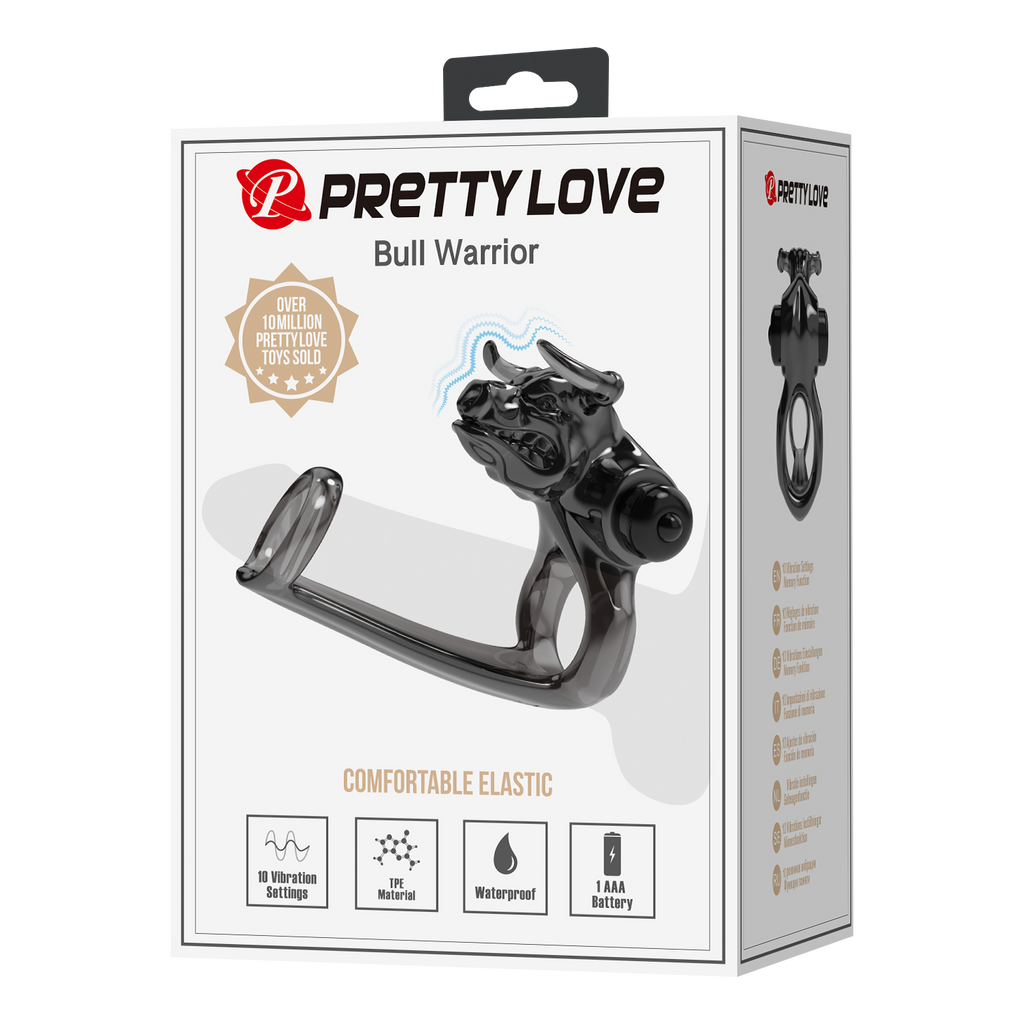 Pretty Love - Bull Warrior - Penisring - Zwart