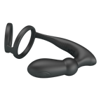 Pretty Love - Emoni - Cock Ring met Butt Plug - Zwart