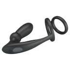 Pretty Love - Emoni - Cock Ring met Butt Plug - Zwart