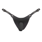 Rimba - Voorbind string met latex dildo (3,5 x 12 cm)