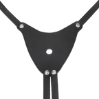 Rimba - Voorbind string met latex dildo (3,5 x 12 cm)