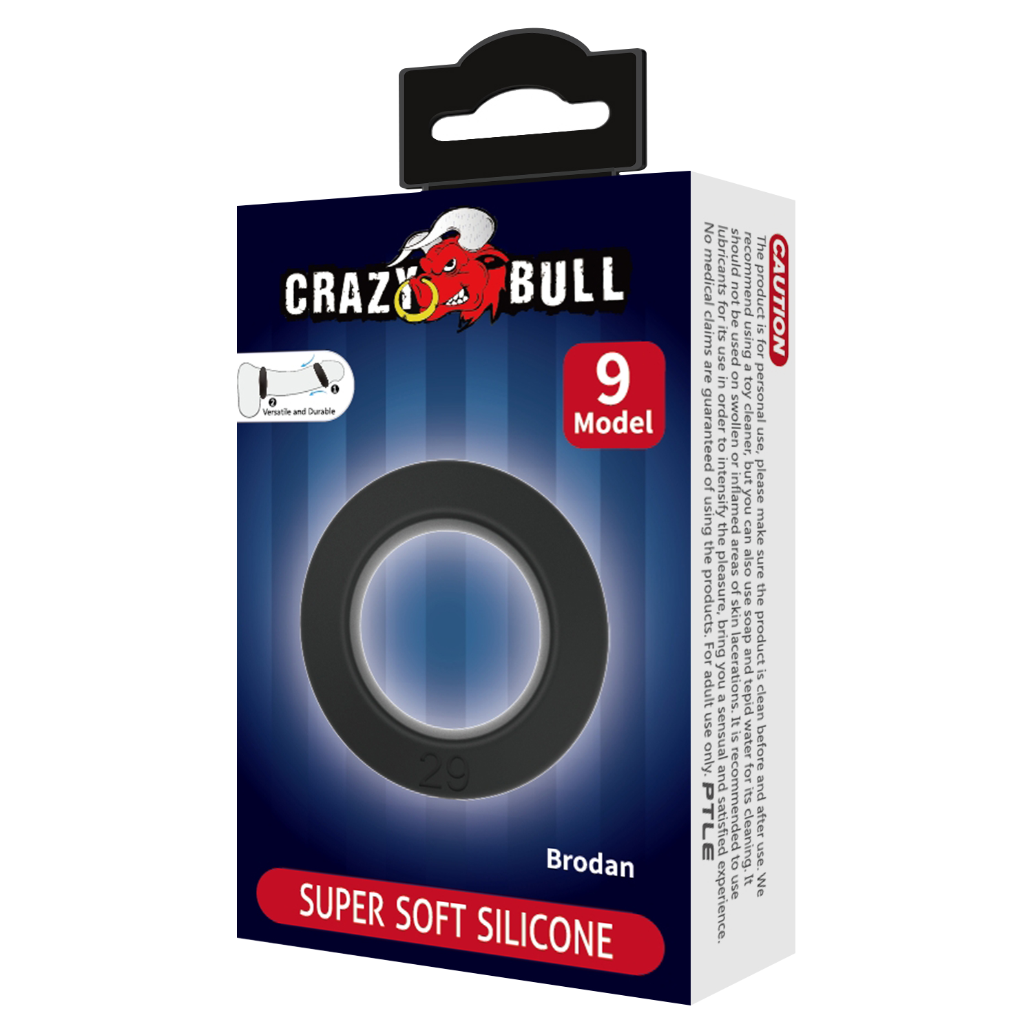Crazy Bull - Brodan - Cock Ring - Model 9 - Zwart