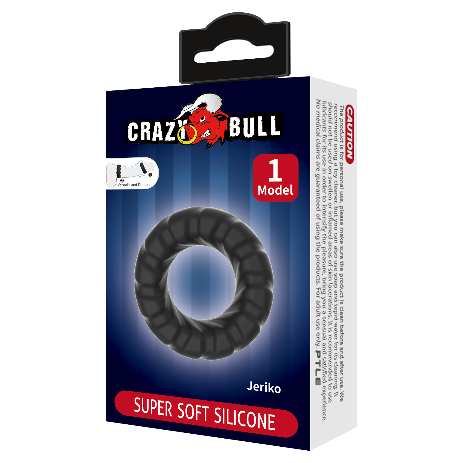 Crazy Bull - Jeriko - Cock Ring - Model 1 - Zwart