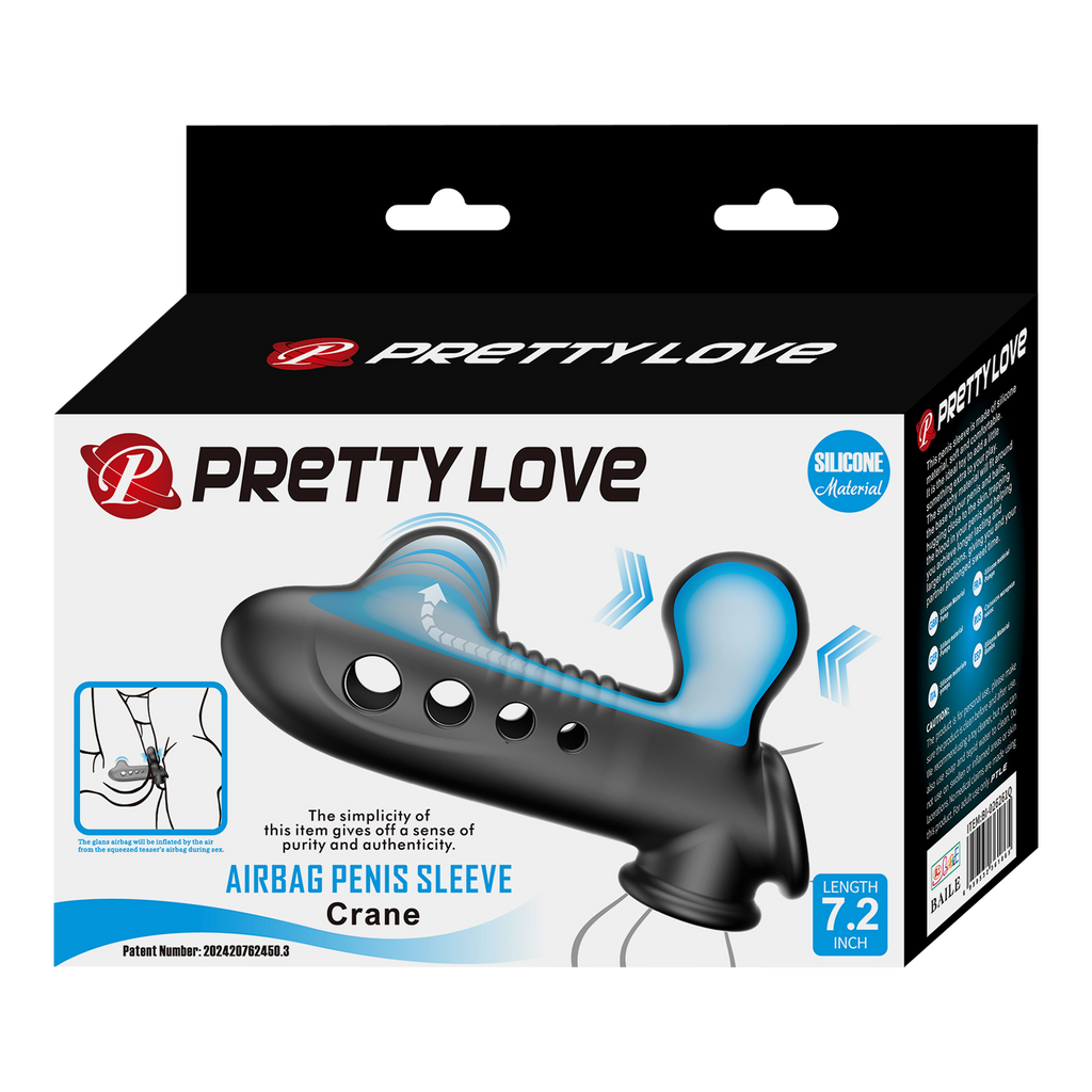 Pretty Love - Crane - Airbag Penis Sleeve - Zwart
