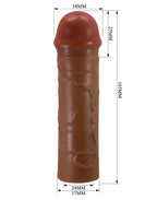 Pretty Love - Nile - Verlengde Penis Sleeve - 25mm - Bruin