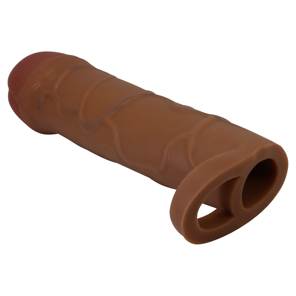 Pretty Love - Bunion - Cock Ring met verlengde Penis Sleeve - 25mm - Bruin