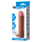Pretty Love - Bunion - Cock Ring met verlengde Penis Sleeve - 25mm - Bruin