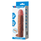 Pretty Love - Gerd - Cock Ring met verlengde Penis Sleeve - 75mm - Bruin