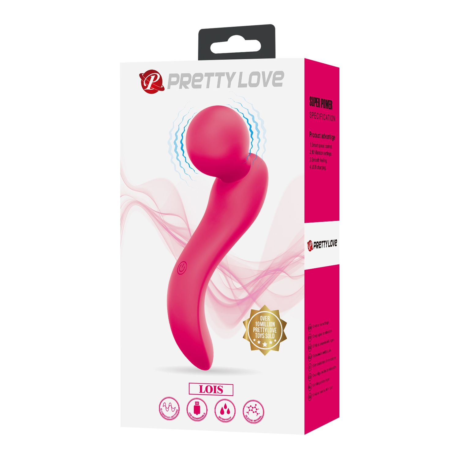 Pretty Love - Lois - Wand Massager - Roze
