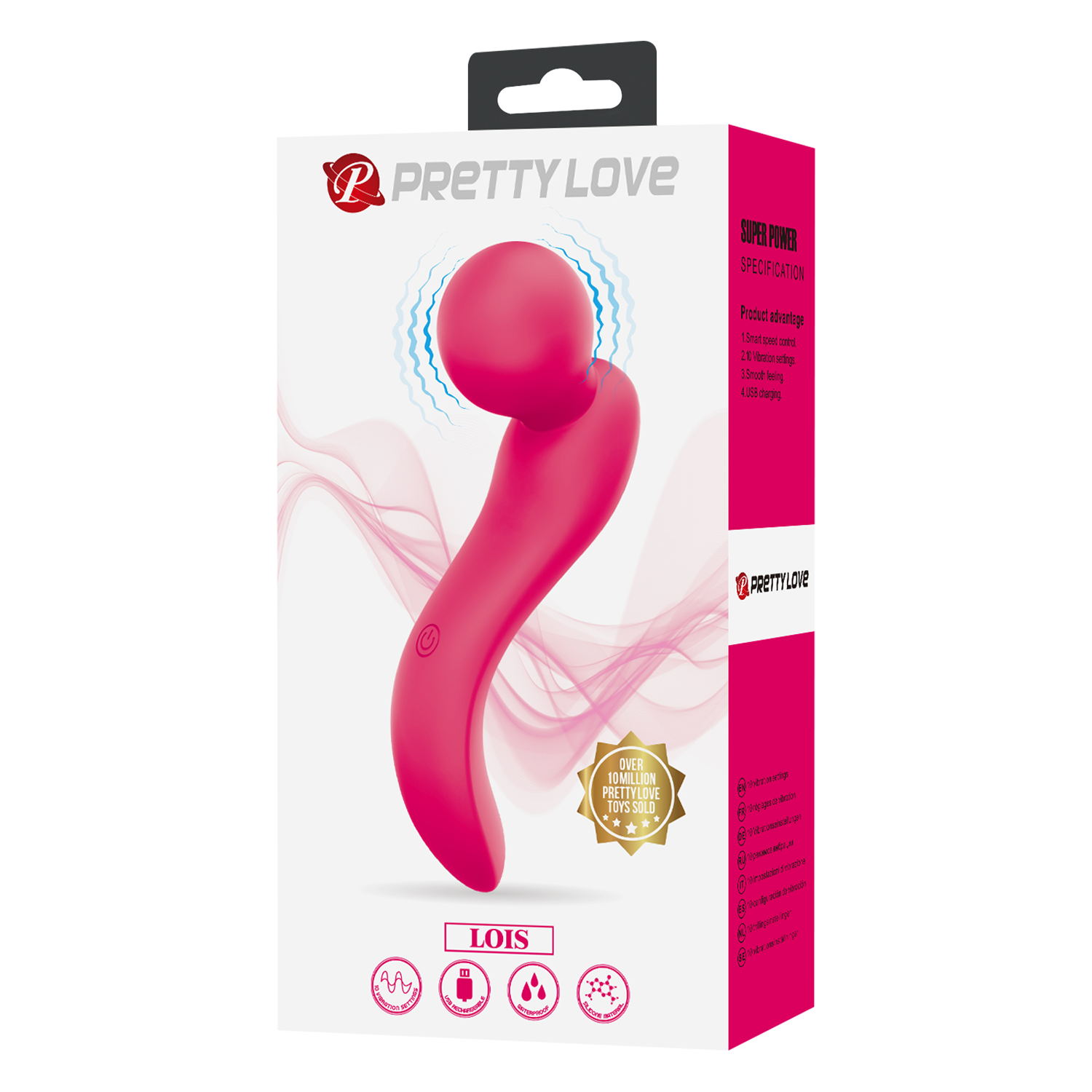 Pretty Love - Lois - Wand Massager - Roze