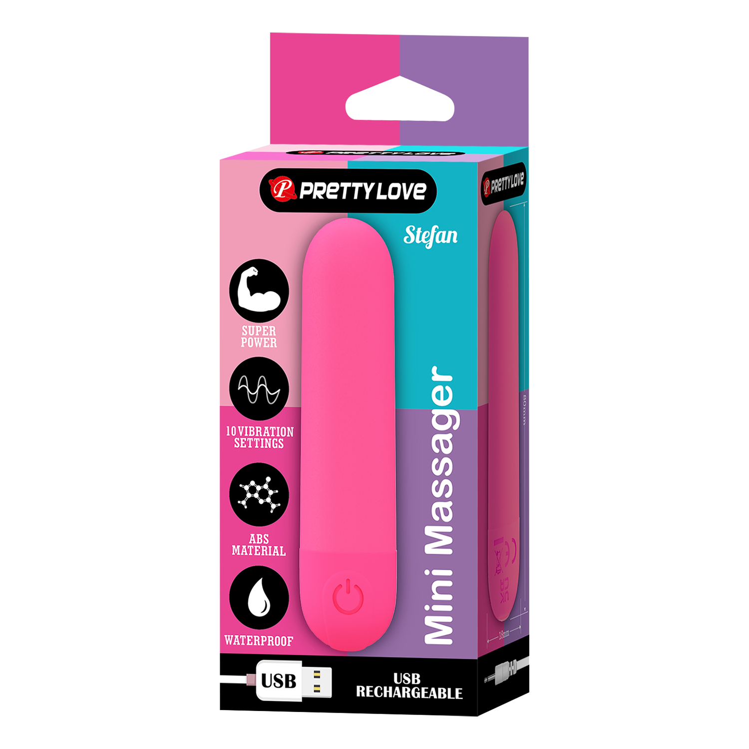 Pretty Love - Stefan - Mini Massager - Roze