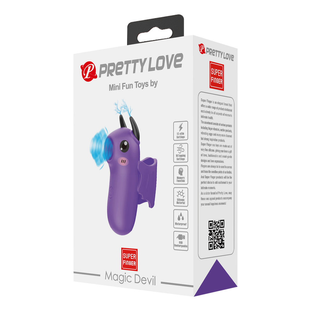 Pretty Love - Mini Fun Toys - Magic Devil - Vinger Vibrator - Paars