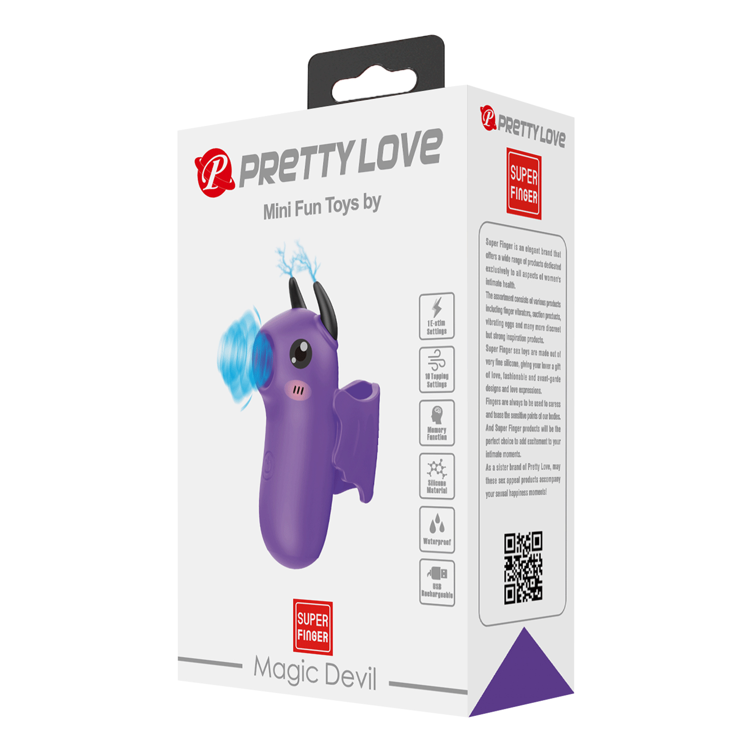 Pretty Love - Mini Fun Toys - Magic Devil - Vinger Vibrator - Paars